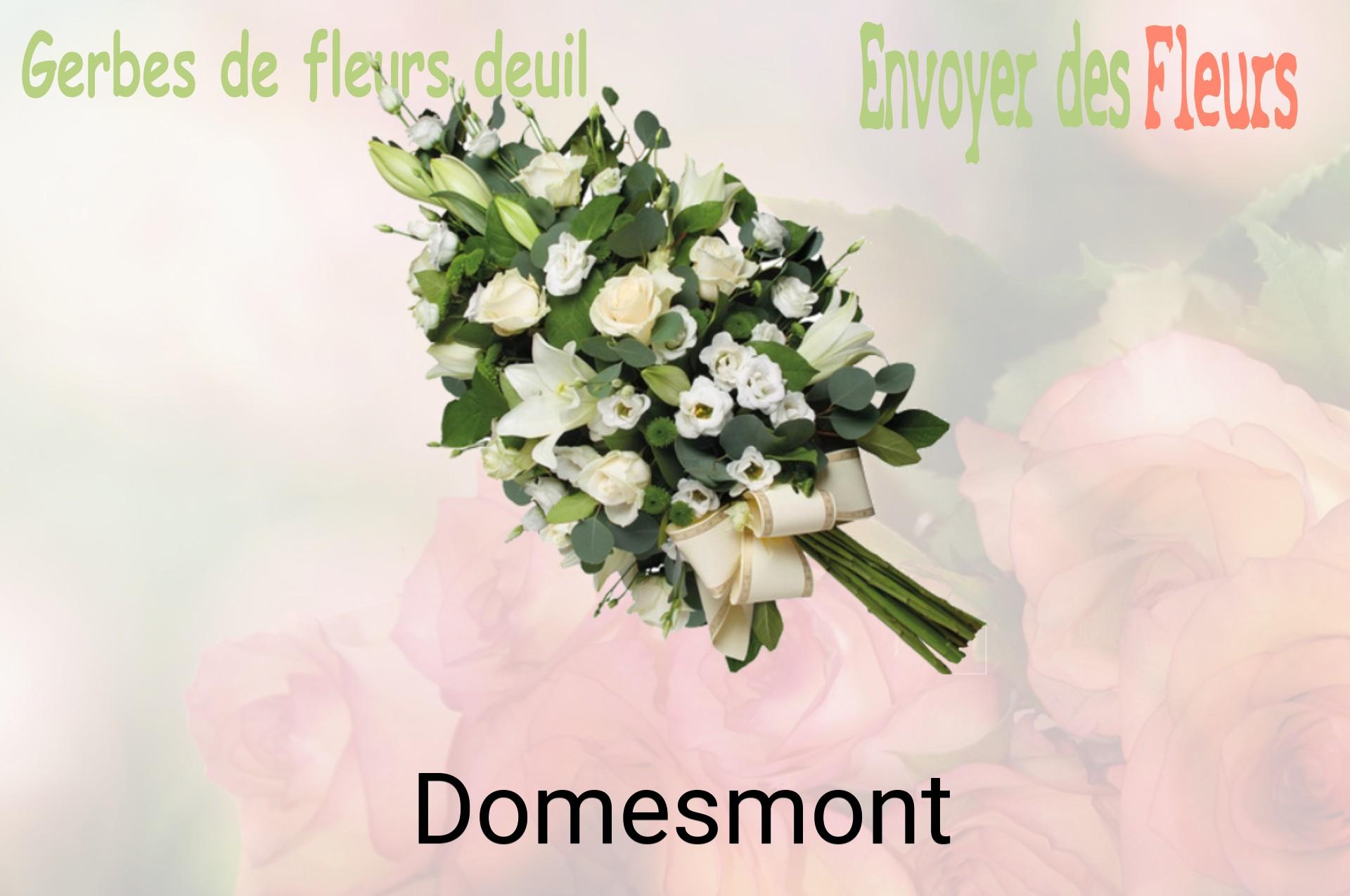 Gerbe de fleurs de deuil livrée à Domesmont